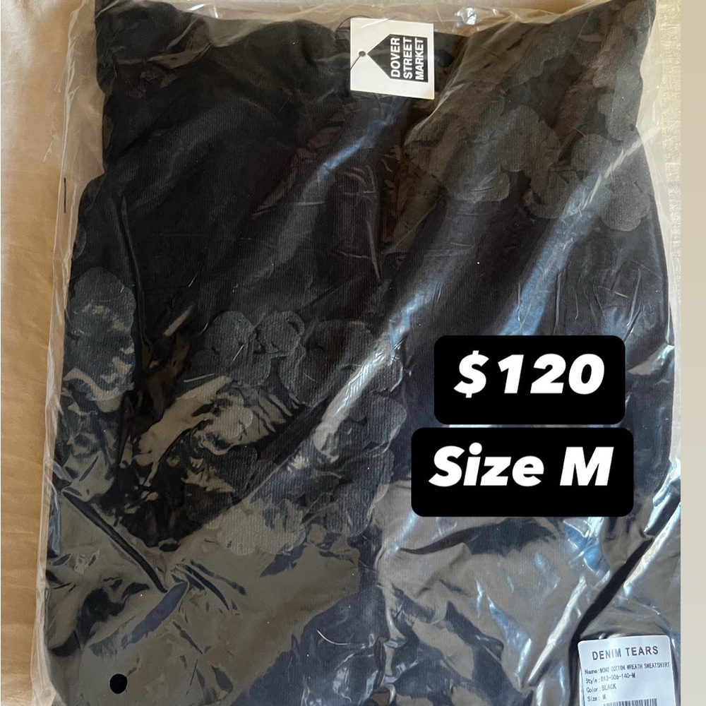 Mono Black denim tears hoodie size medium